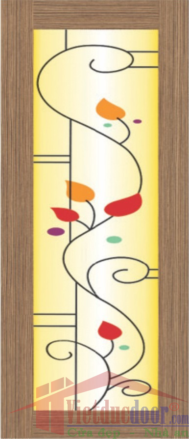 Cửa nhựa gỗ ghép thanh VD.NG-K80